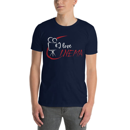 I Love Cinema Short-Sleeve Unisex T-Shirt, Gift for Movie Lover, Cinema, Pictures