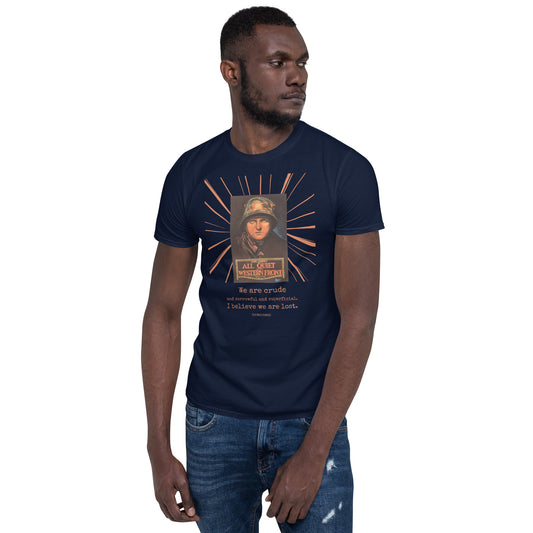 All Quiet on the Western Front Short-Sleeve Unisex T-Shirt, 1930 Movie Poster, Erich Maria Remarque Quote