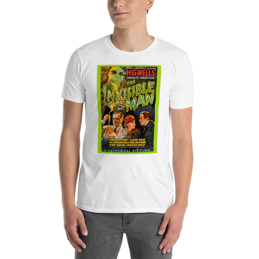 The Invisible Man 1933 Poster, Short-Sleeve Unisex T-Shirt, Science Fiction Horror Film, H.G. Wells
