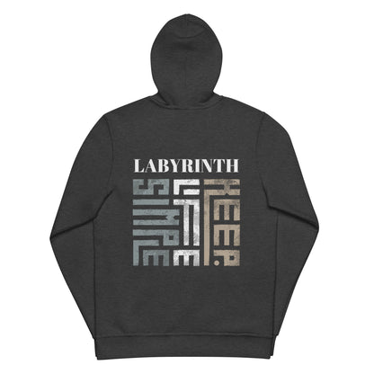 Labyrinth Keep Life Simple Unisex basic zip hoodie