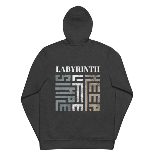 Labyrinth Keep Life Simple Unisex basic zip hoodie