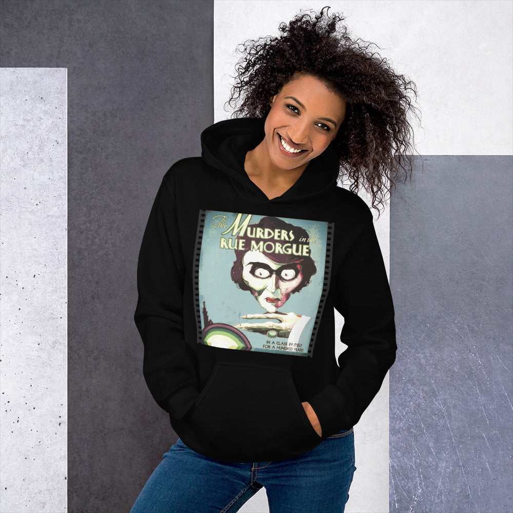 The Murders in the Rue Morgue 1932 Hoodie, Horror Movie Ad print, Unisex Hoodie, Edgar Allan Poe