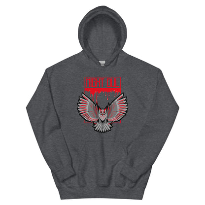 The Night Owl Unisex Hoodie, Bloody Owl Print