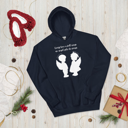 Every Time a Bell Rings an Angel Gets Its Wings, Unisex Hoodie, It’s a Wonderful Life, Inspirational Christmas Message