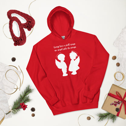 Every Time a Bell Rings an Angel Gets Its Wings, Unisex Hoodie, It’s a Wonderful Life, Inspirational Christmas Message
