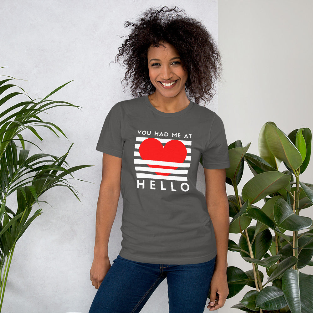 You Had Me at Hello Unisex t-shirt, Movie Lover Gift, Romance, Sports Movie