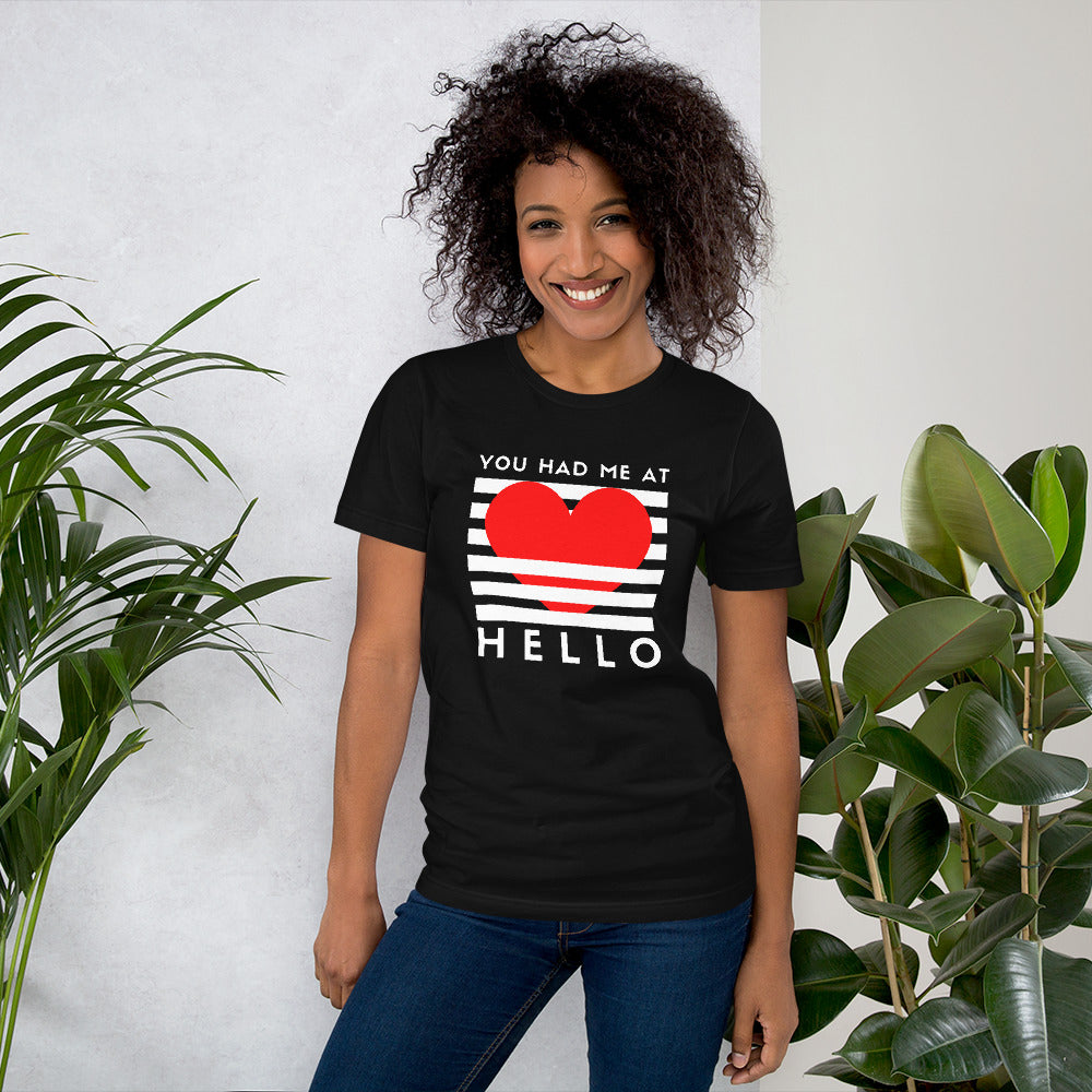 You Had Me at Hello Unisex t-shirt, Movie Lover Gift, Romance, Sports Movie