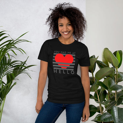 You Had Me at Hello Unisex t-shirt, Movie Quote, Romance Film, Romantic