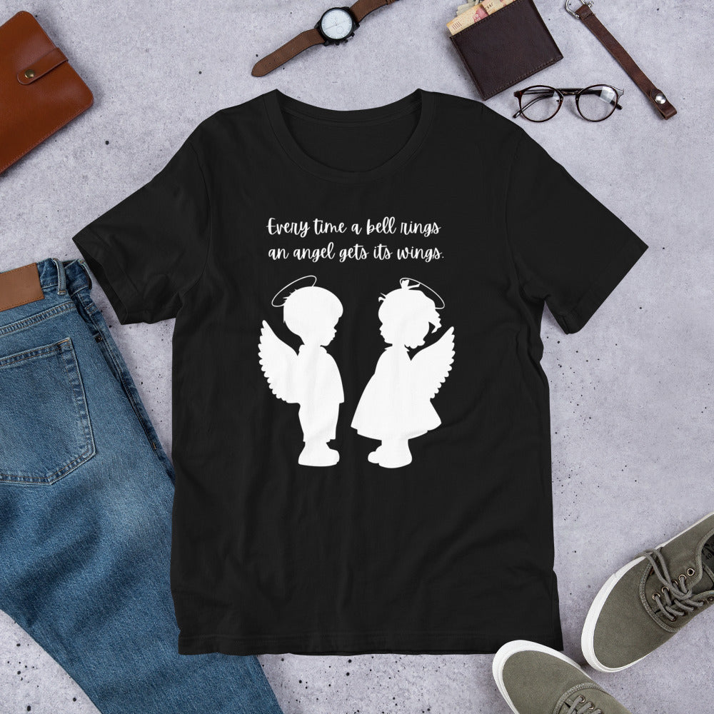Every Time a Bell Rings an Angel Gets Its Wings Unisex t-shirt, It’s a Wonderful Life, Inspirational Christmas Message