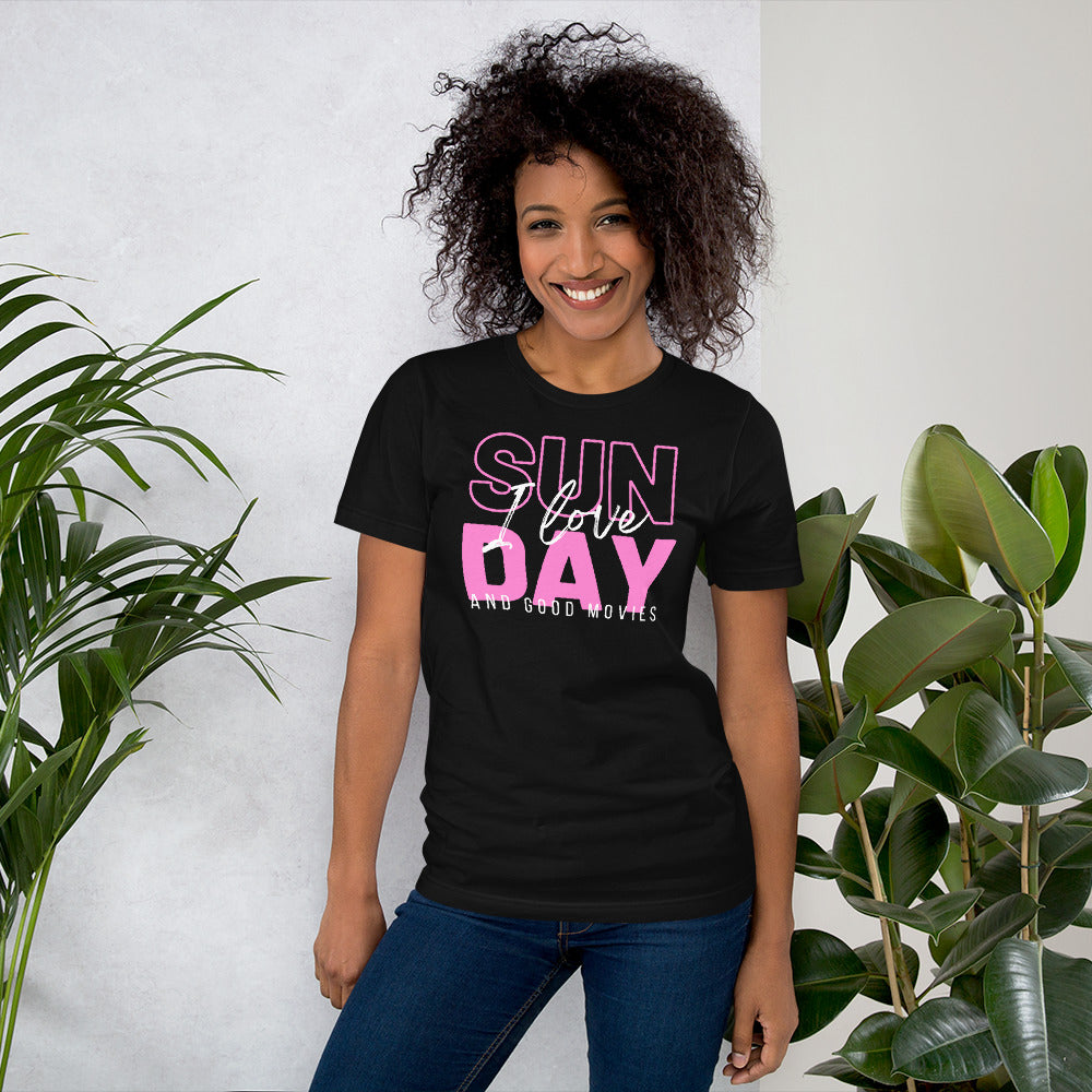 I Love Sunday and Good Movies Unisex t-shirt, Cinema Lover, Movie Lover