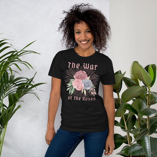 The War of the Roses Unisex t-shirt, Flowery Print, Movie Lover Gift, Anti-Valentine Present