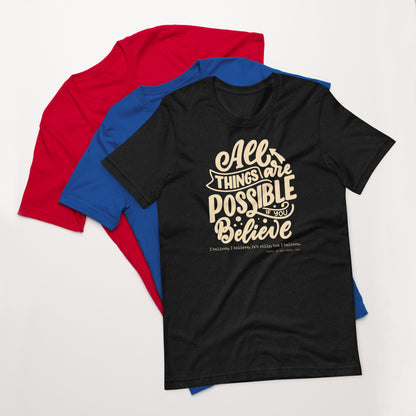 All Things Are Possible If You Believe, It's Silly, but I Believe Unisex t-shirt, Christmas Message, Miracle on 34th Street Movie Quote