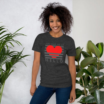You Had Me at Hello Unisex t-shirt, Movie Quote, Romance Film, Romantic