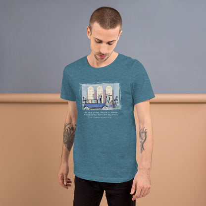 I like large parties, Great Gatsby Quote Unisex t-shirt