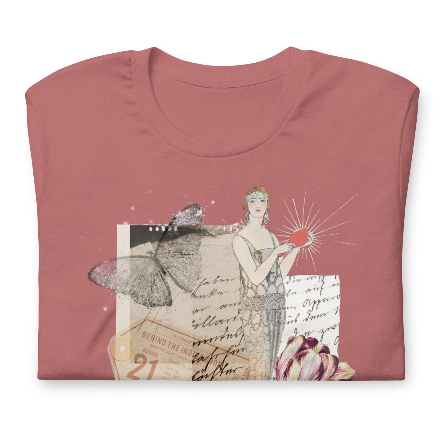The Butterfly Effect Unisex t-shirt, Vintage Image, Vintage Collage