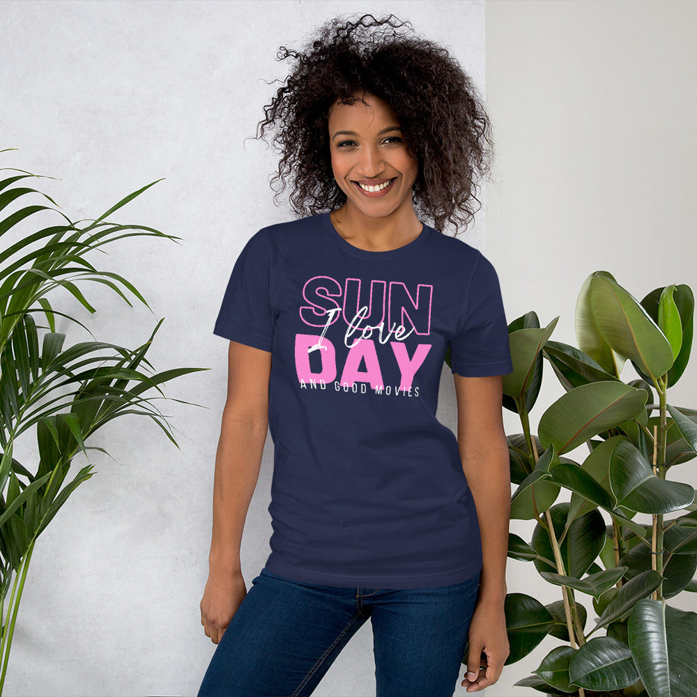 I Love Sunday and Good Movies Unisex t-shirt, Cinema Lover, Movie Lover