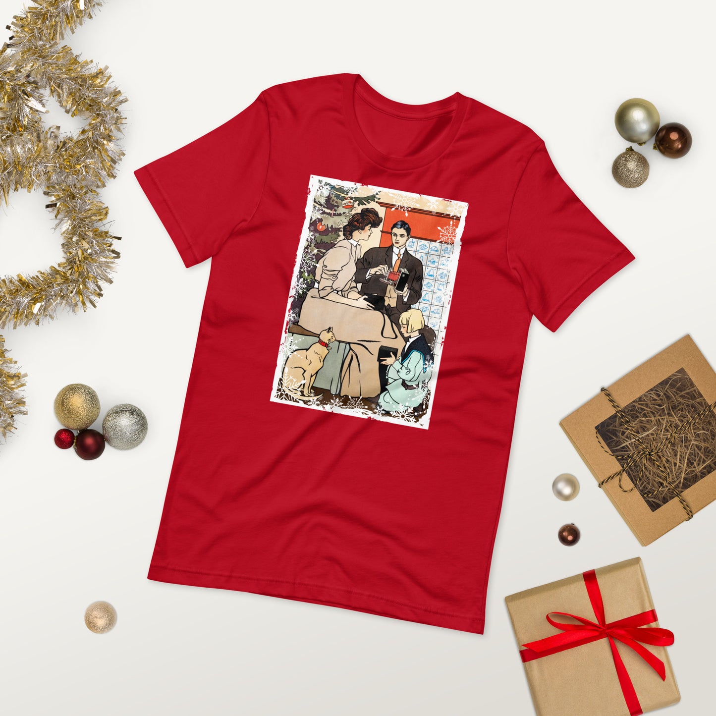 Christmas in the Family Unisex t-shirt, Vintage Image