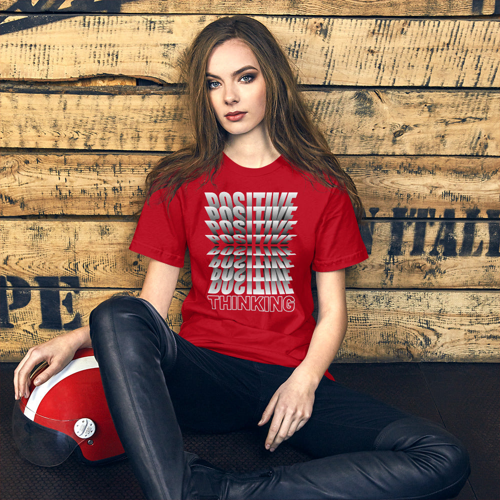 Positive Thinking Unisex t-shirt, Positive Message, Inspirational, 3D Effect, Optical Illusion
