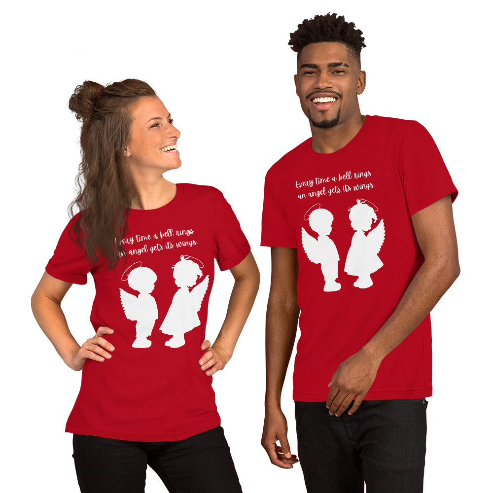 Every Time a Bell Rings an Angel Gets Its Wings Unisex t-shirt, It’s a Wonderful Life, Inspirational Christmas Message