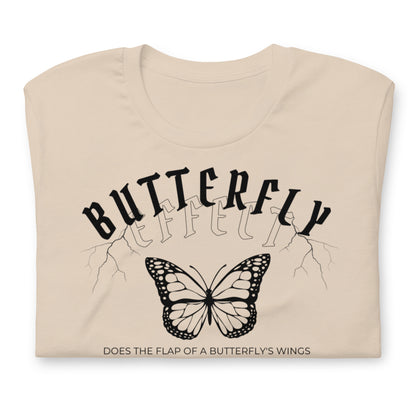 Butterfly Effect Unisex t-shirt, Quote, Does the Flap of a Butterfly's Wings in Brazil Set Off a Tornado in Texas